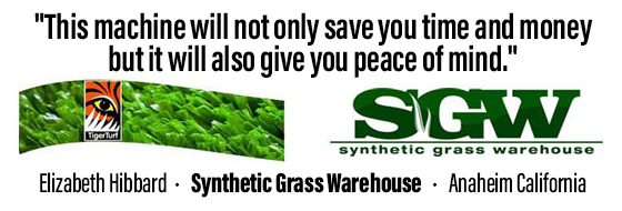 Testimonial from Synthetic Grass Warehouse - Save Time and Money and give you Peace of Mind